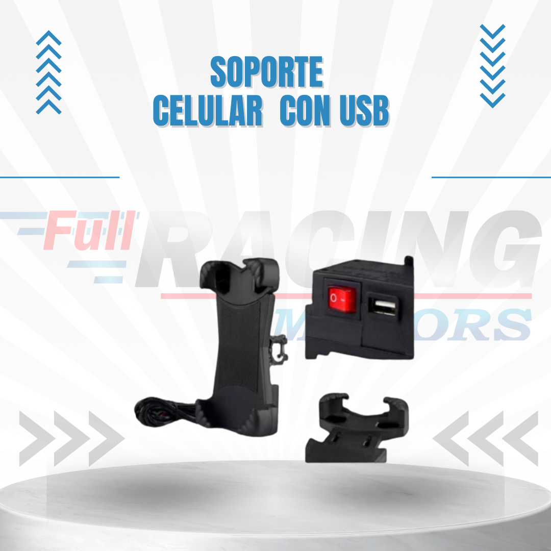 SOPORTE DE CELULAR CON USB