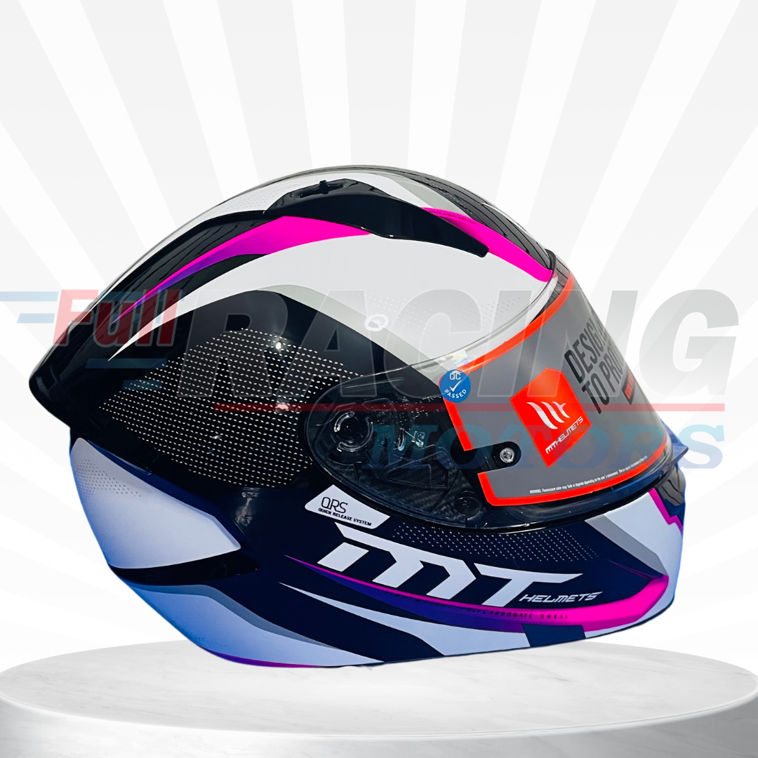 CASCO MT STINGER SPIKE V-12B    NEGRO/ BLANCO /LILA