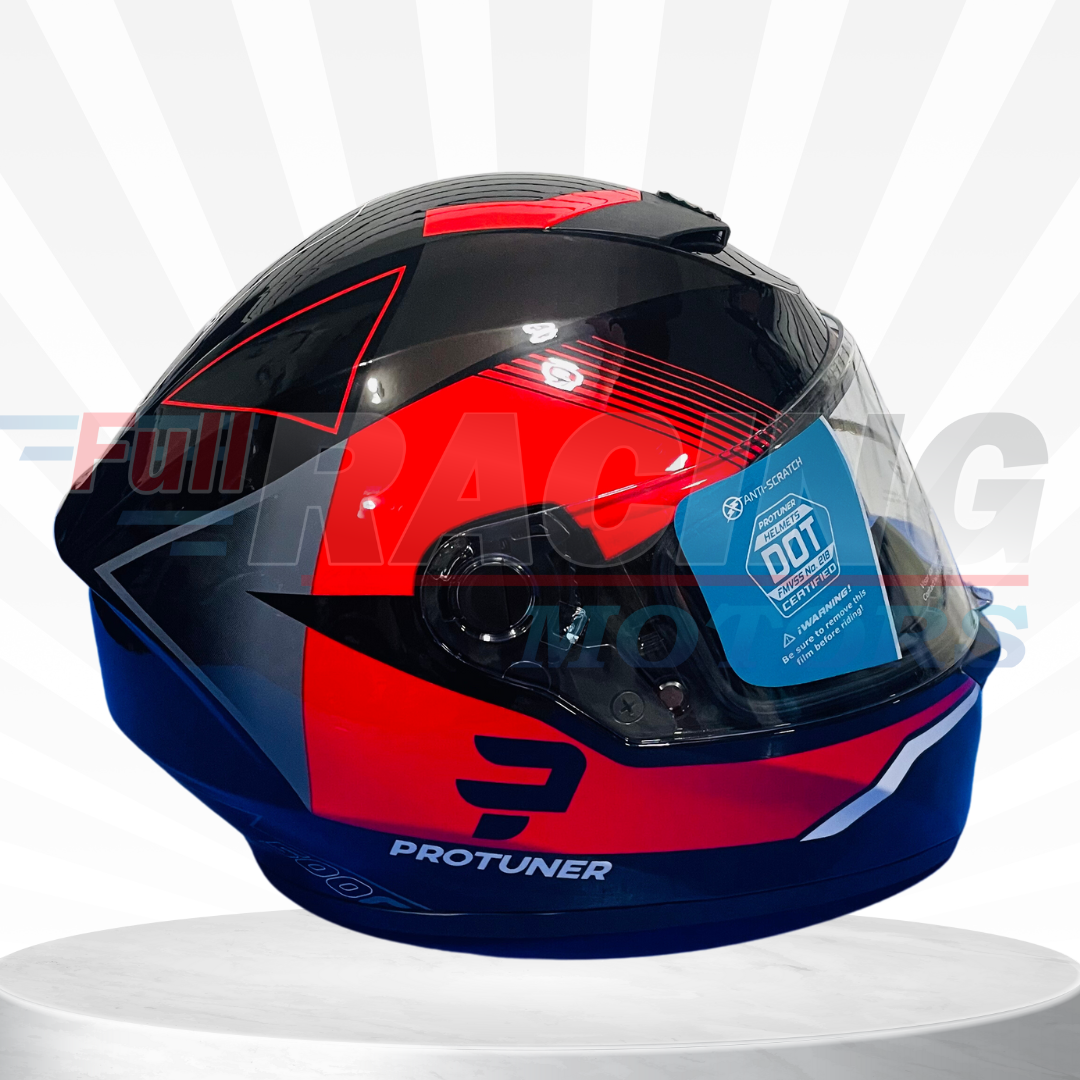 CASCO PROTUNER 500GT MANIAC NEGRO BRILLANTE ROJO