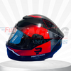 CASCO PROTUNER 500GT MANIAC NEGRO BRILLANTE ROJO