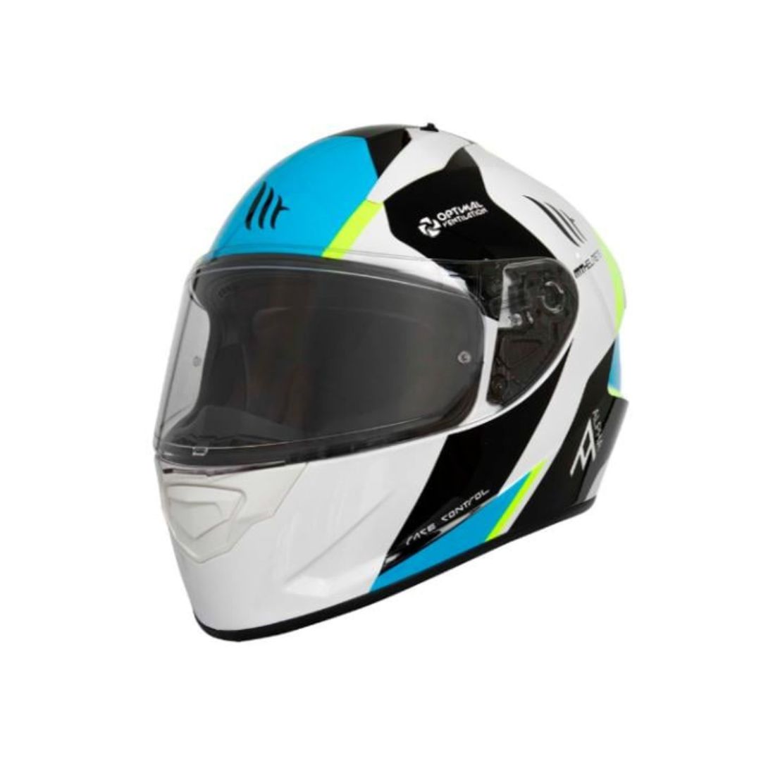 CASCO MT STINGER ALPHA AZUL/PERLA BRILLANTE